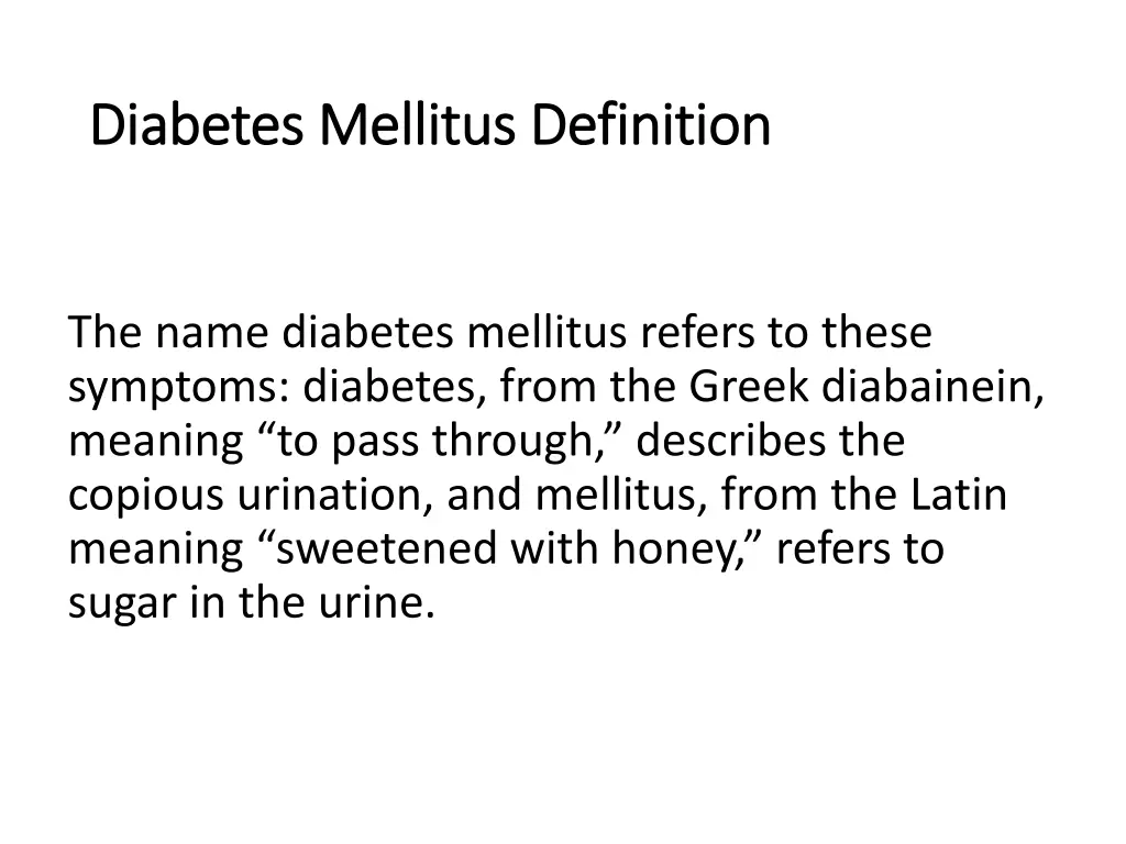 diabetes mellitus definition diabetes mellitus