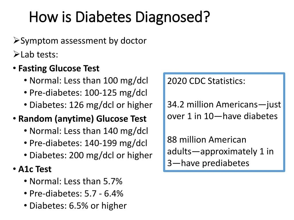 how is diabetes diagnosed how is diabetes