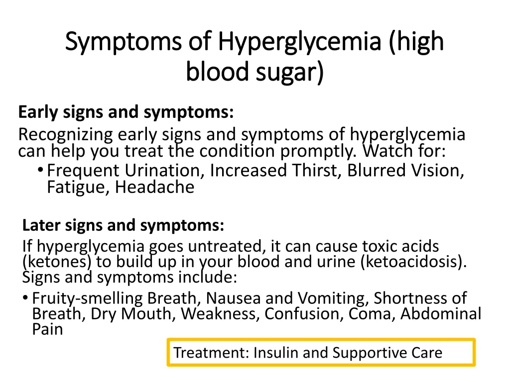 symptoms of hyperglycemia high symptoms