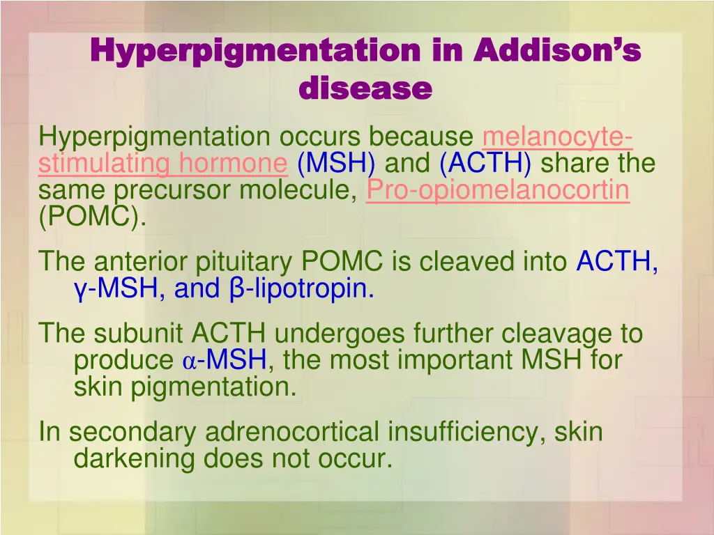 hyperpigmentation in addison hyperpigmentation