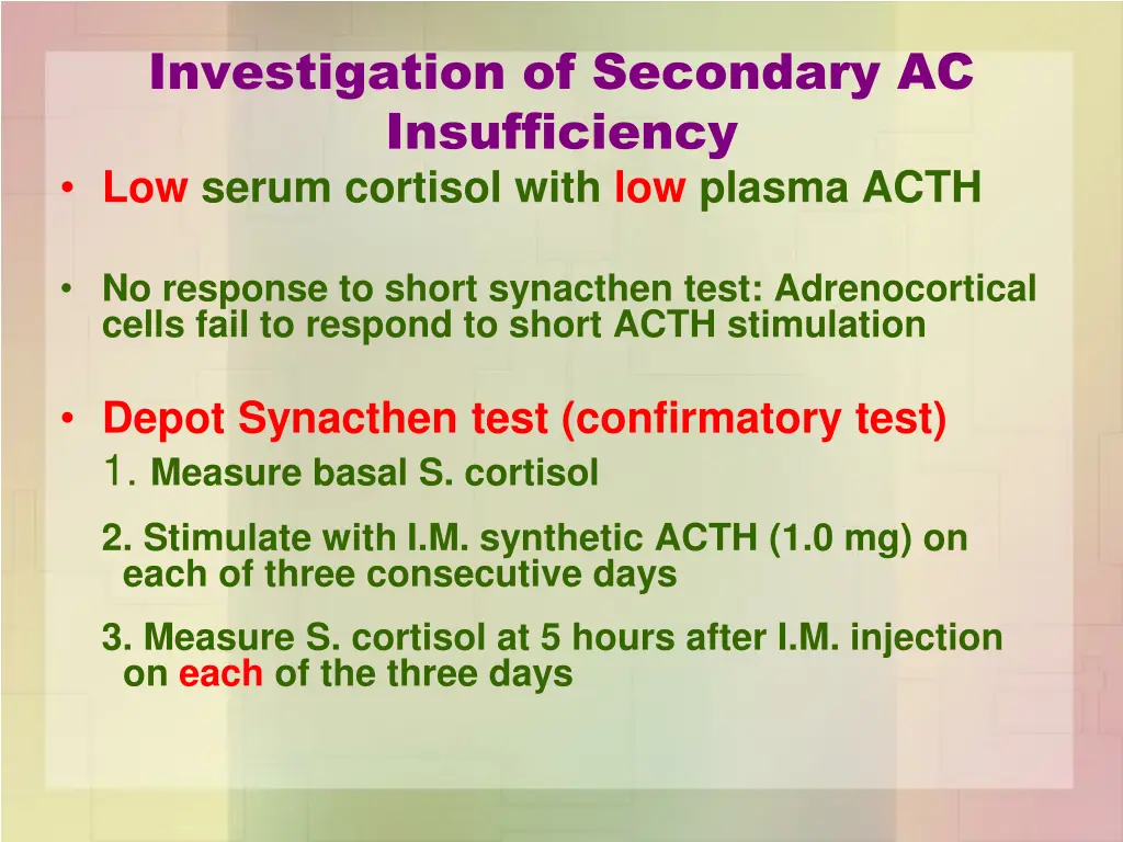 investigation of secondary ac insufficiency