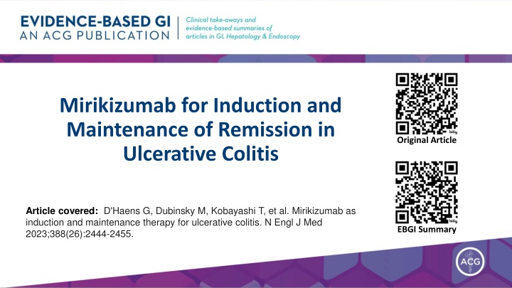 mirikizumab for induction and maintenance