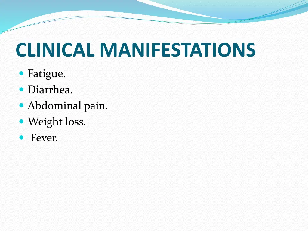 clinical manifestations