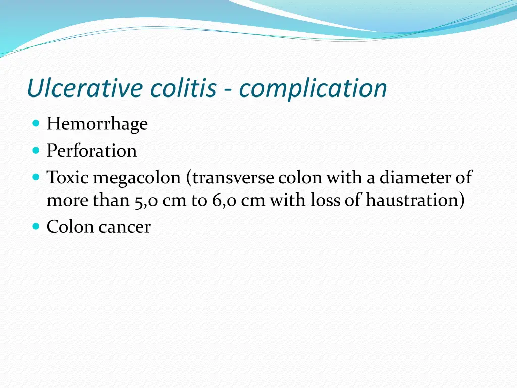 ulcerative colitis complication