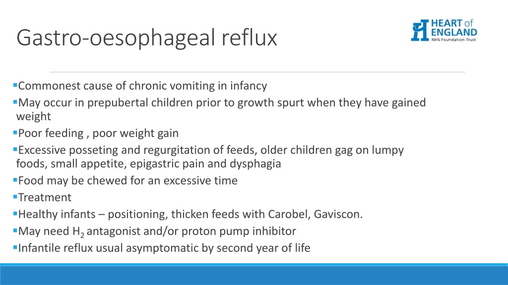 gastro oesophageal reflux