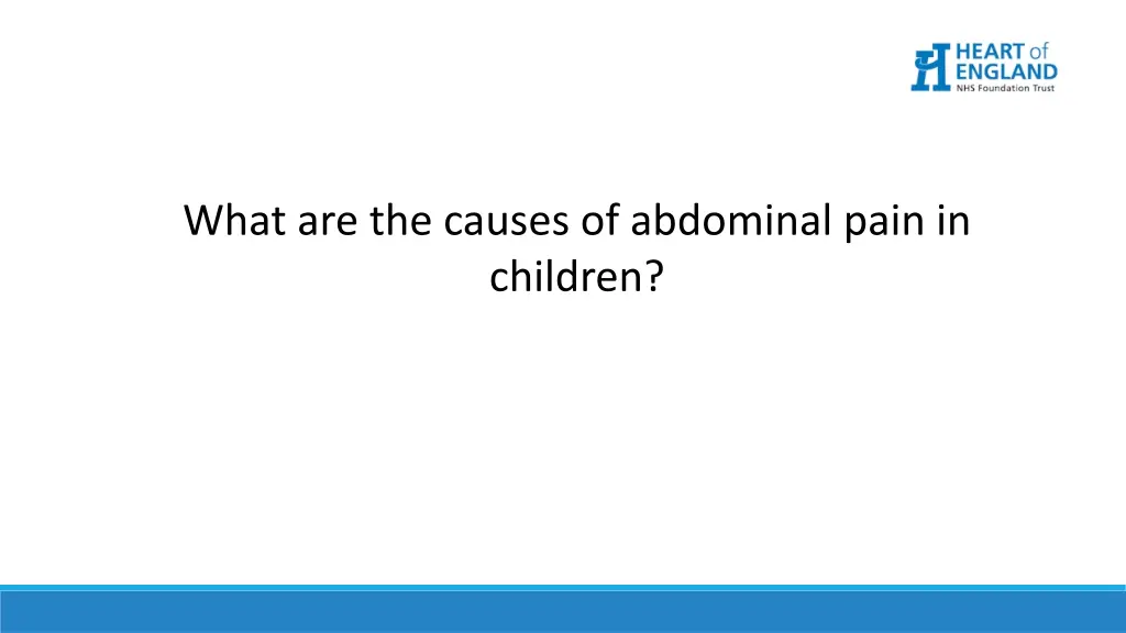 what are the causes of abdominal pain in children