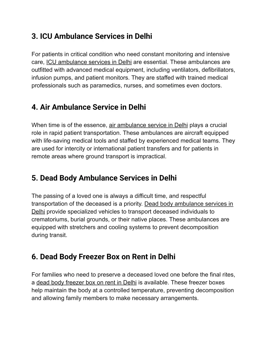 3 icu ambulance services in delhi