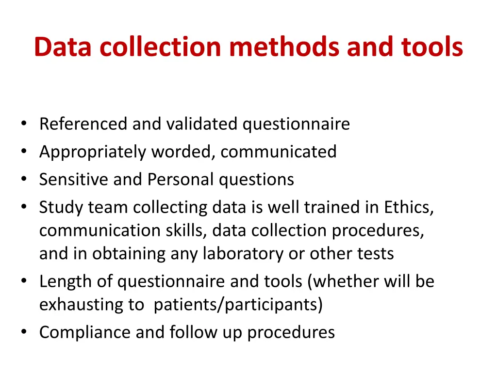 data collection methods and tools