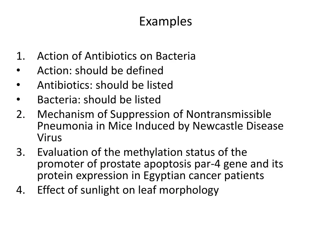 examples