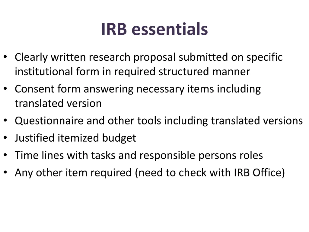 irb essentials
