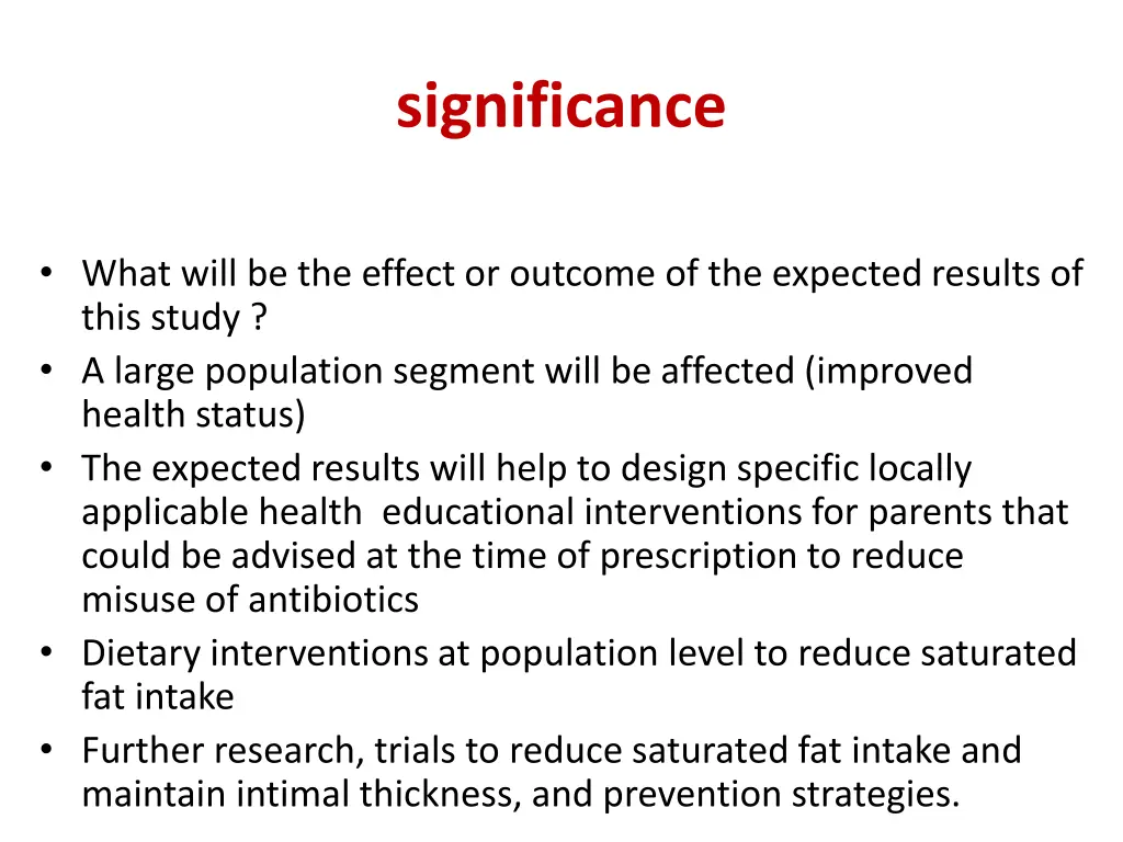 significance