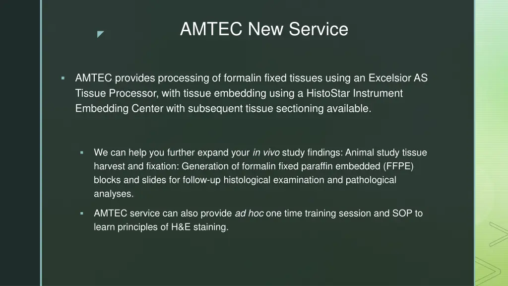 amtec new service