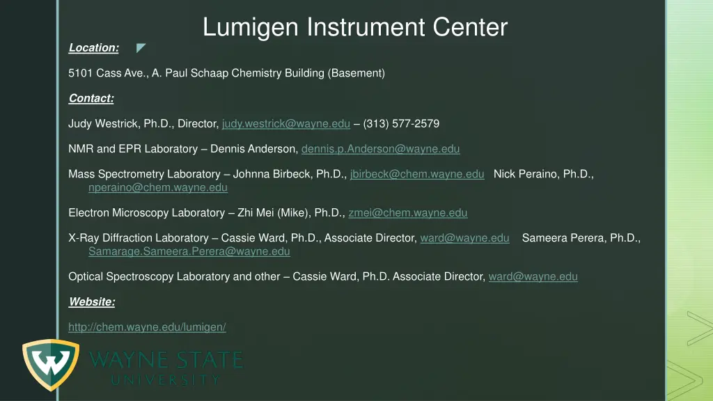 lumigen instrument center