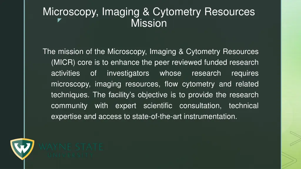 microscopy imaging cytometry resources mission