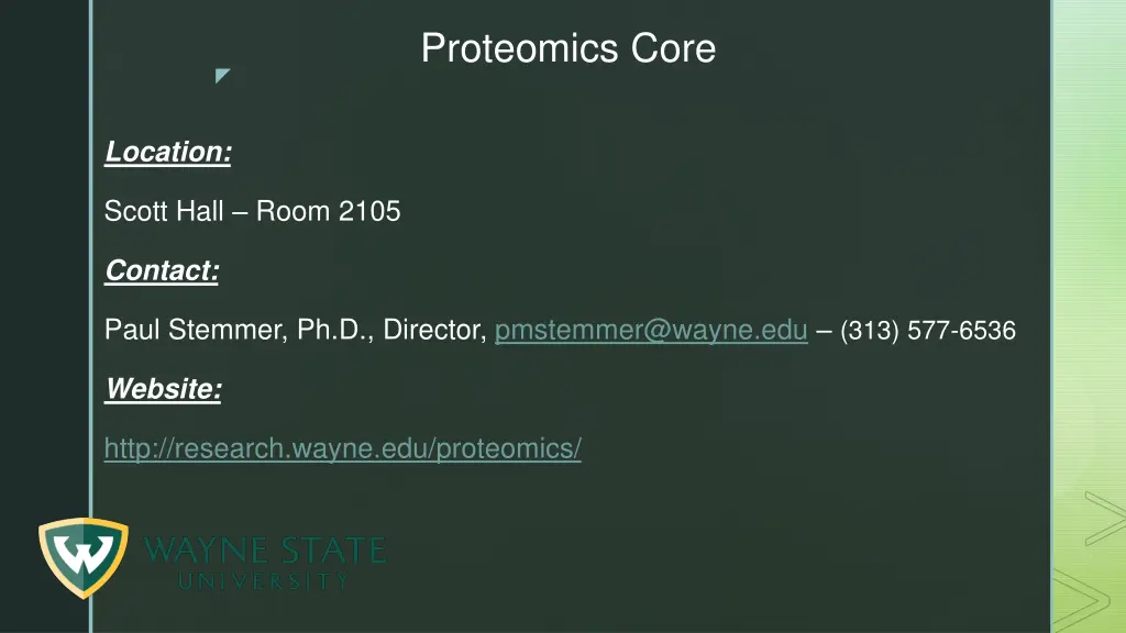 proteomics core