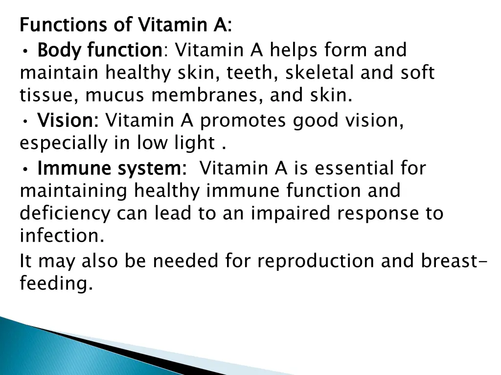 functions of vitamin maintain healthy skin teeth