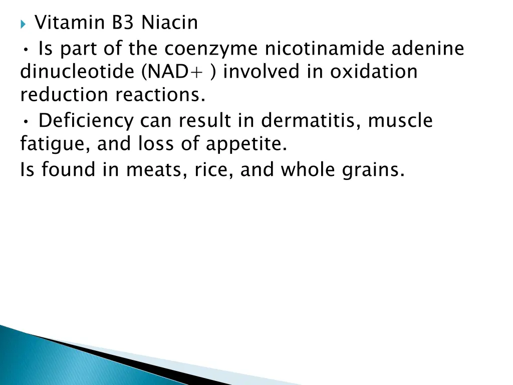 vitamin b3 niacin is part of the coenzyme
