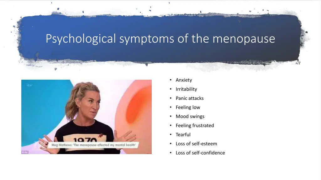 psychological symptoms of the menopause