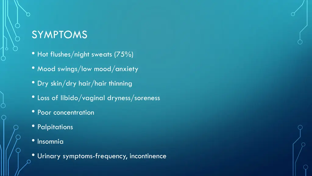symptoms