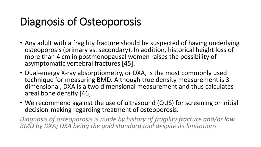 diagnosis of osteoporosis diagnosis