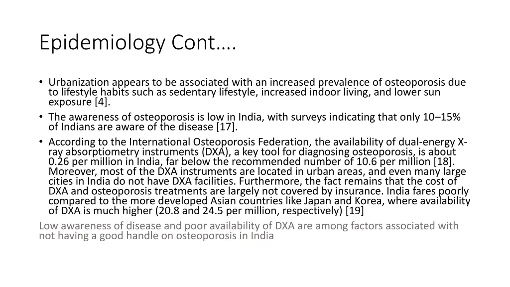 epidemiology cont