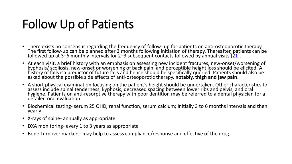 follow up of patients follow up of patients