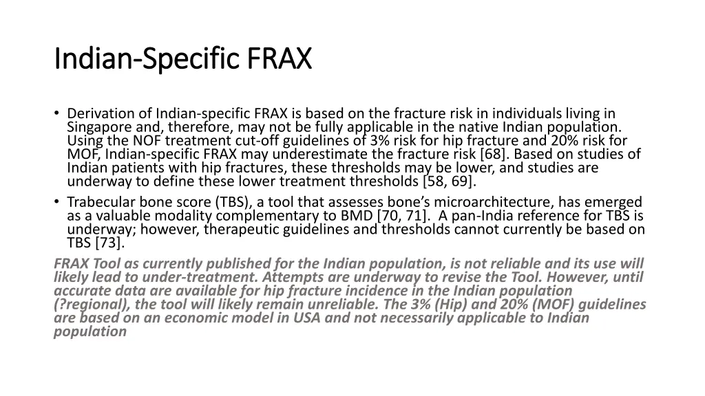 indian indian specific frax specific frax
