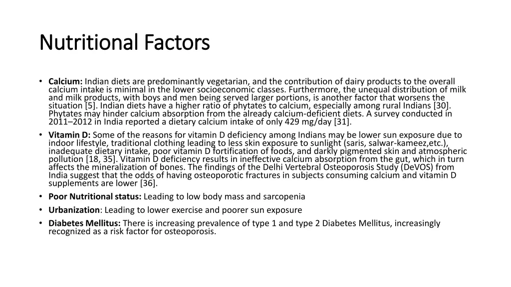 nutritional factors nutritional factors