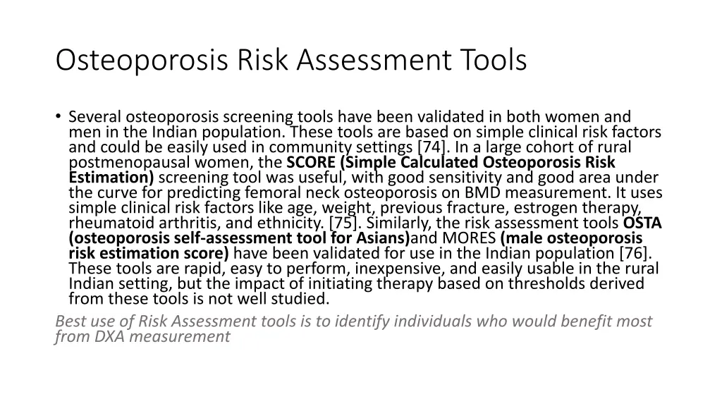 osteoporosis risk assessment tools