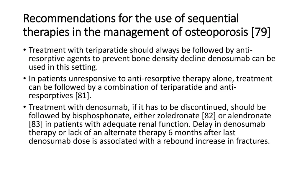 recommendations for the use of sequential