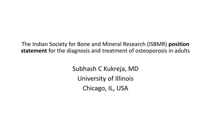 the indian society for bone and mineral research