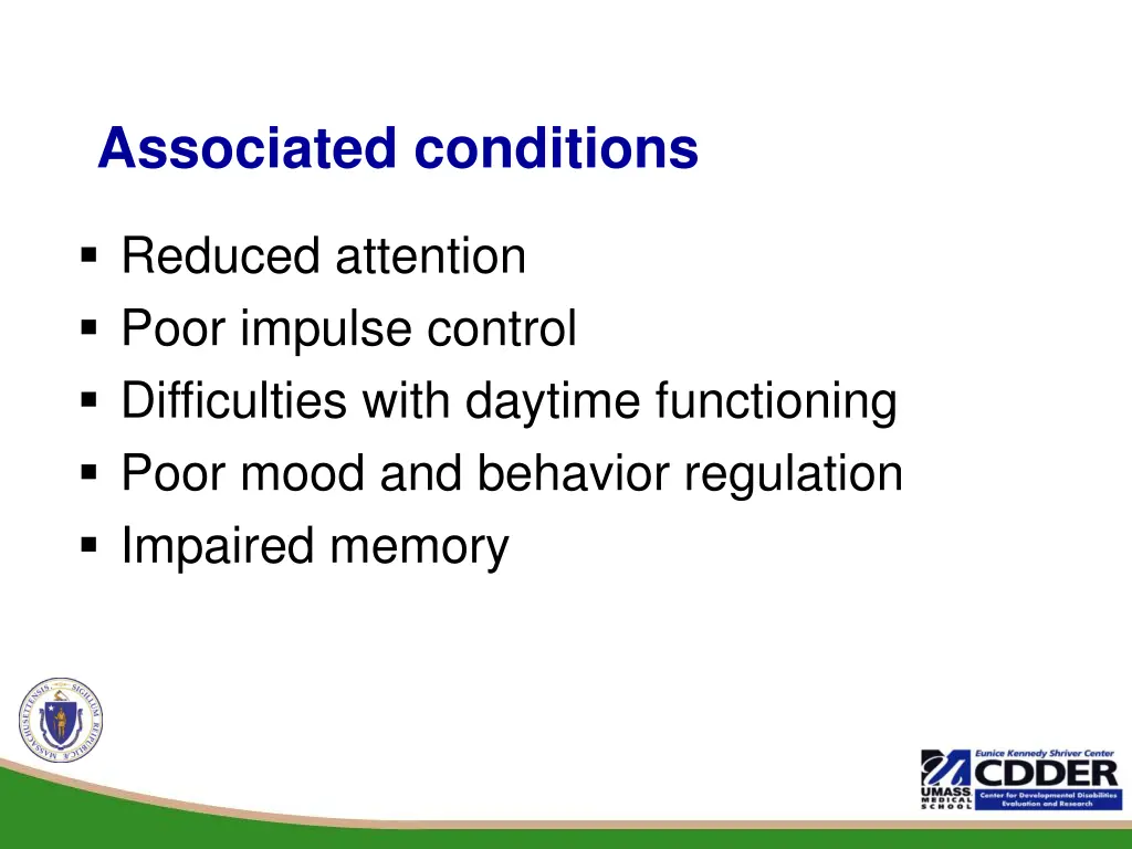 associated conditions