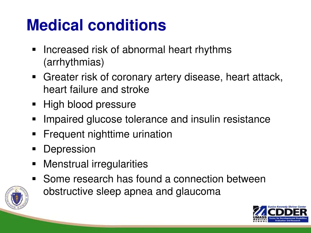 medical conditions