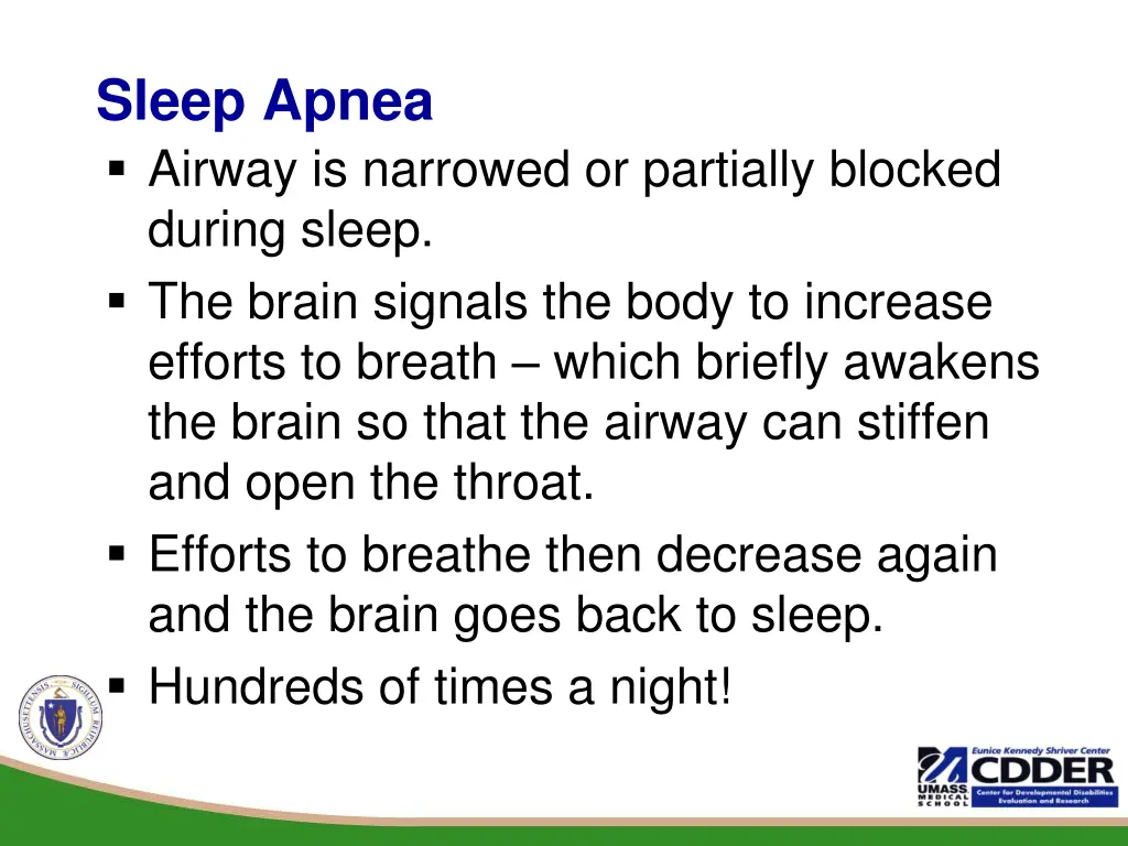 sleep apnea airway is narrowed or partially