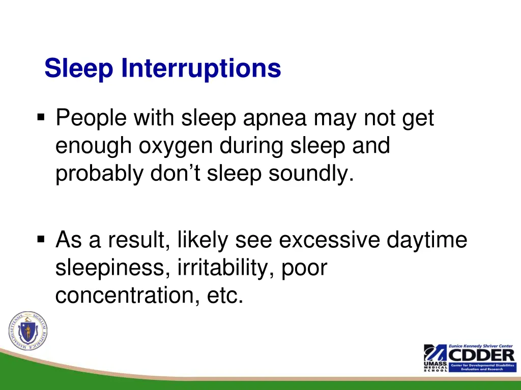 sleep interruptions