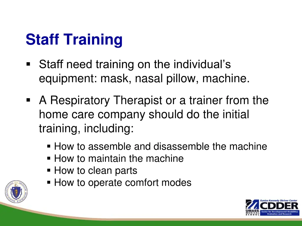 staff training