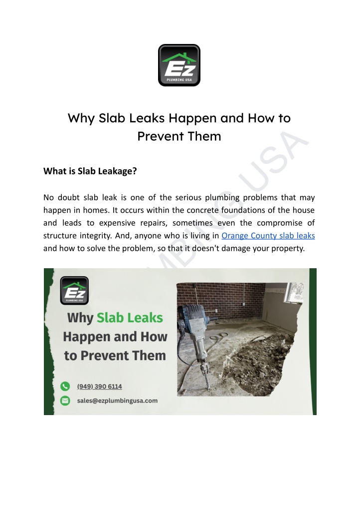 why slab leaks happen and how to prevent them