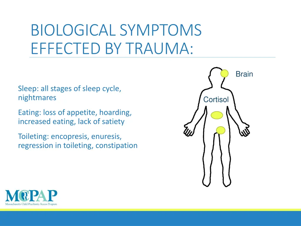 biological symptoms effected by trauma
