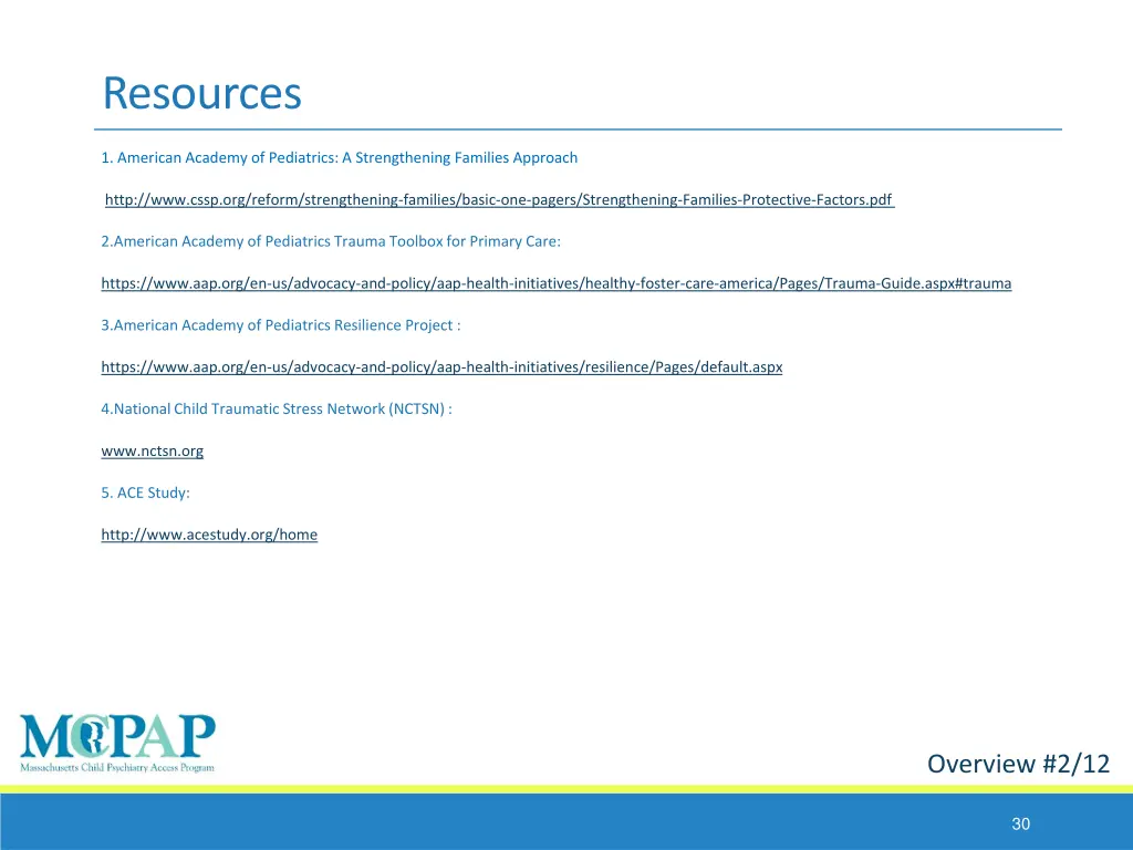 resources