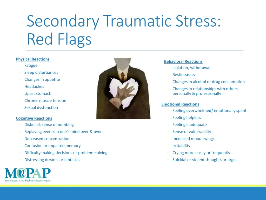 secondary traumatic stress red flags