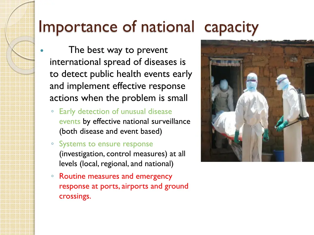 importance of national capacity