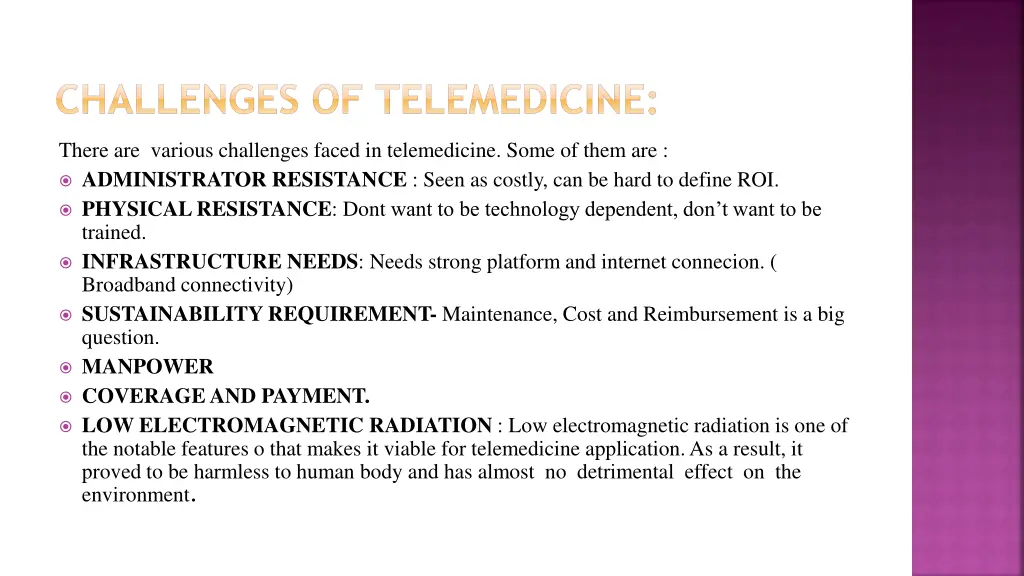 challenges of telemedicine