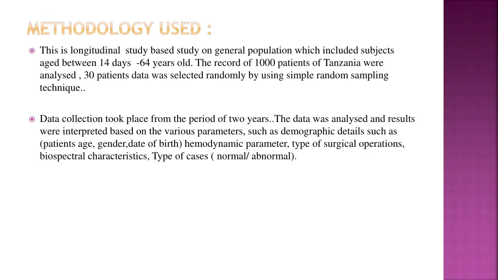 methodology used