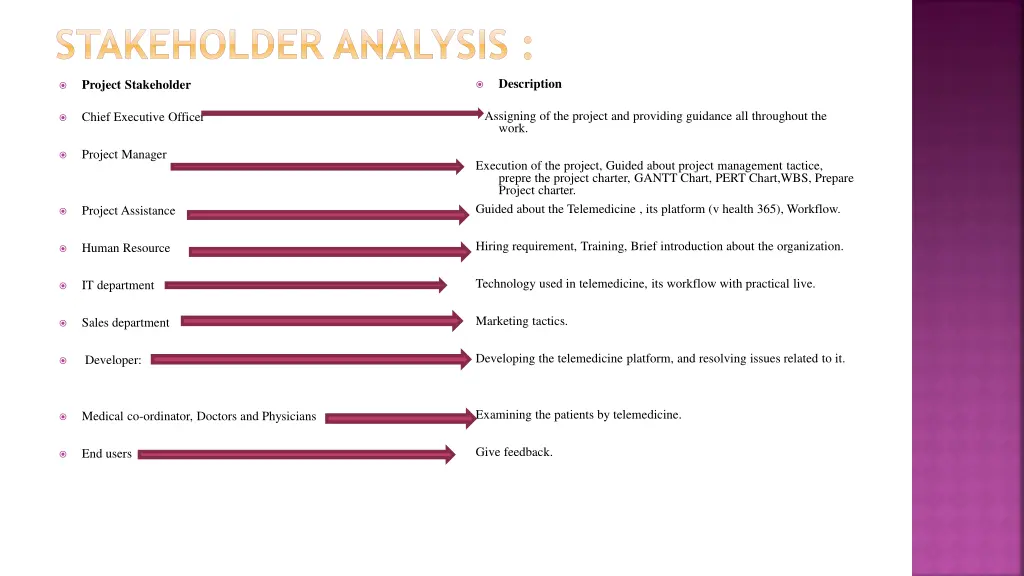stakeholder analysis