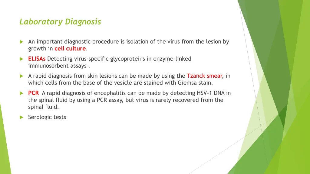 laboratory diagnosis