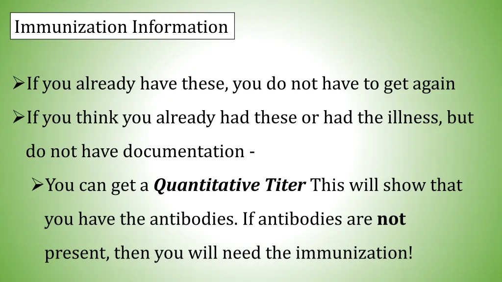 immunization information 1