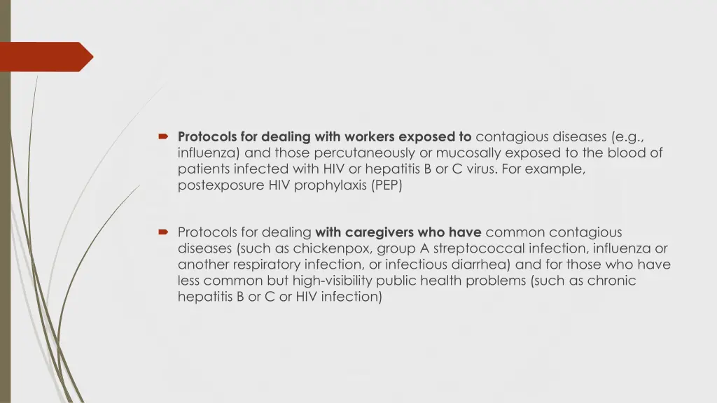 protocols for dealing with workers exposed