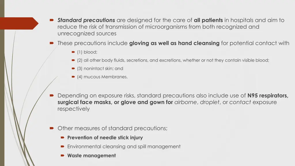 standard precautions are designed for the care