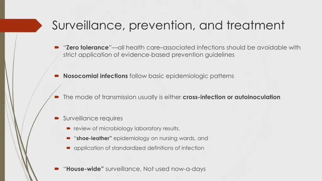 surveillance prevention and treatment