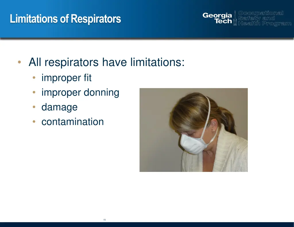 limitations of respirators